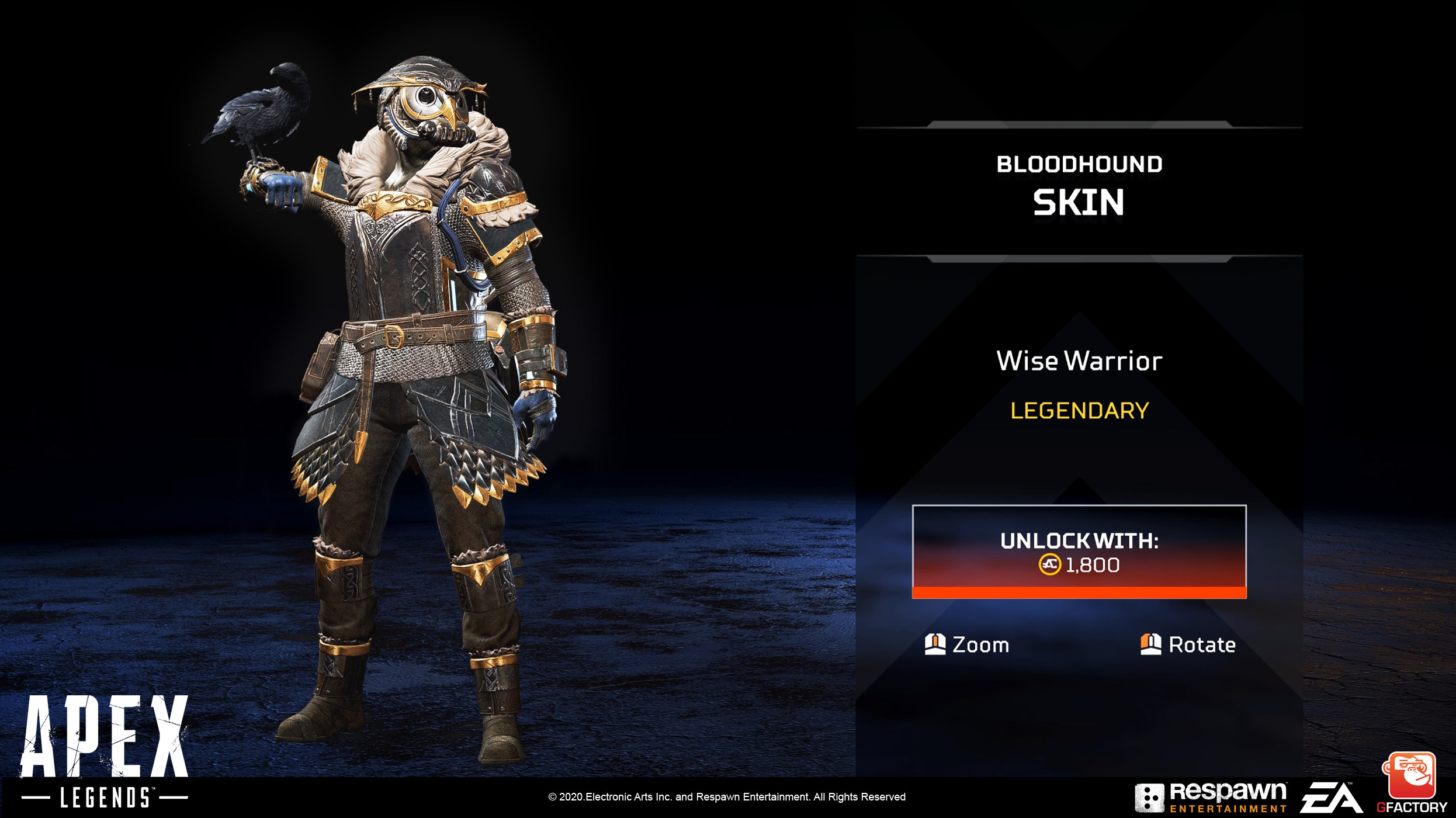 GFactory Bloodhound Wise Warrior Legendary skin