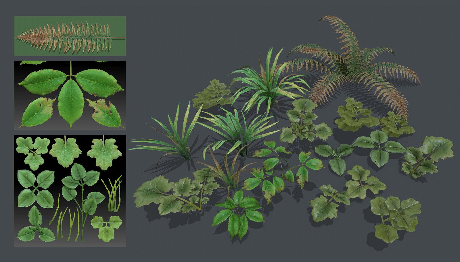the plants were sculpted in zbrush