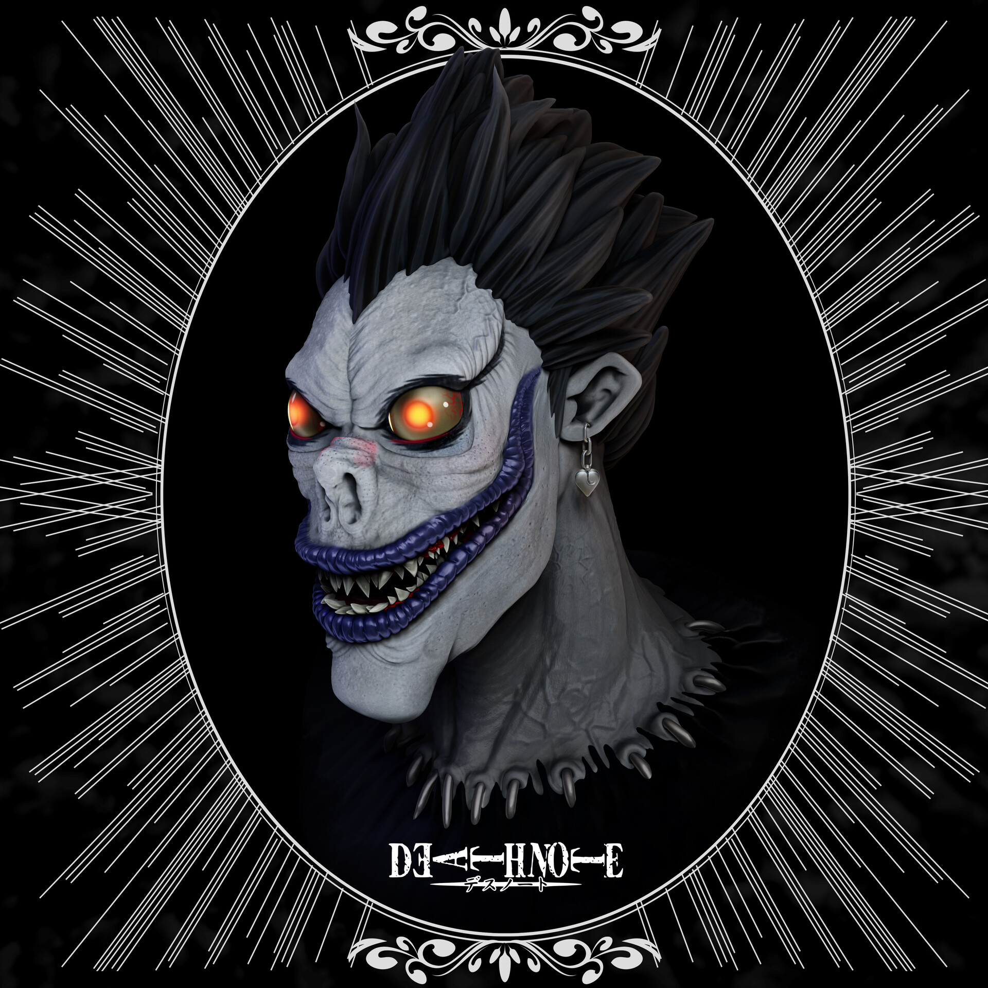 Artstation Shinigami Ryuk Francisco Hidalgo