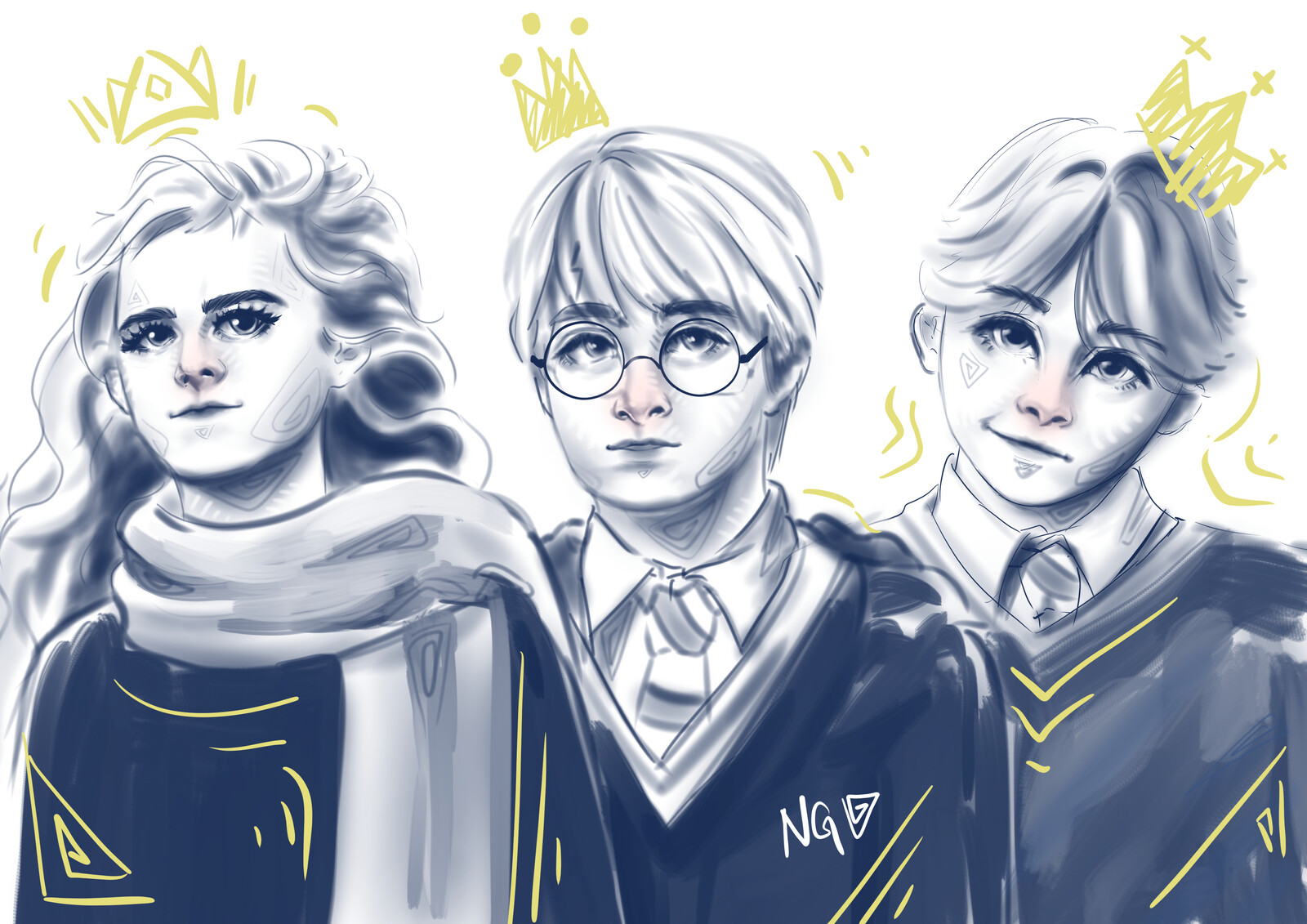 Artstation The Golden Trio Harry Potter Fan Art Nugra Gente 2yr · martin26262 · r/agraelus. harry potter fan art nugra gente