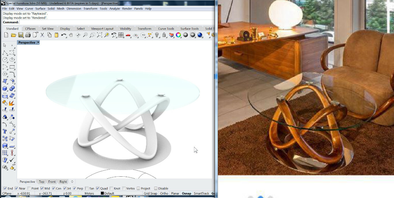 reference image from client vs final model