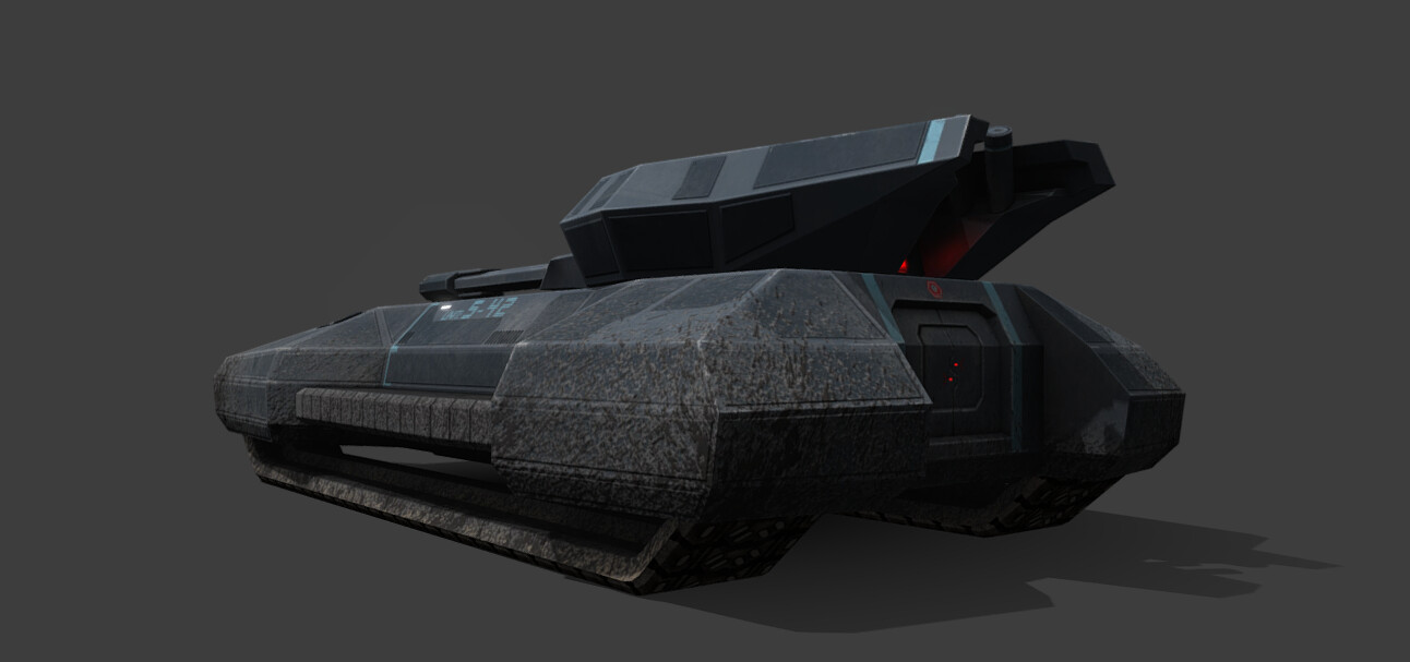 3D model Sci-Fi Tank 2 VR / AR / low-poly, Tank 2 