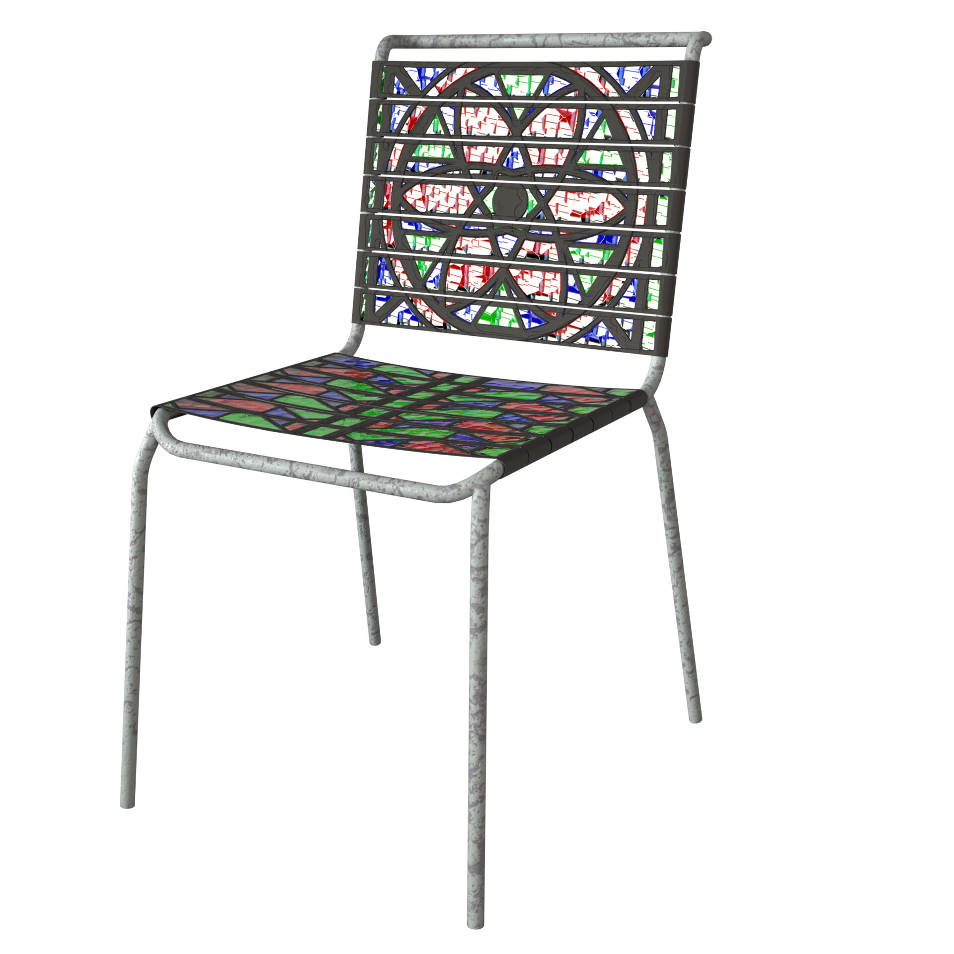 ArtStation Patio Chair Stained Glass