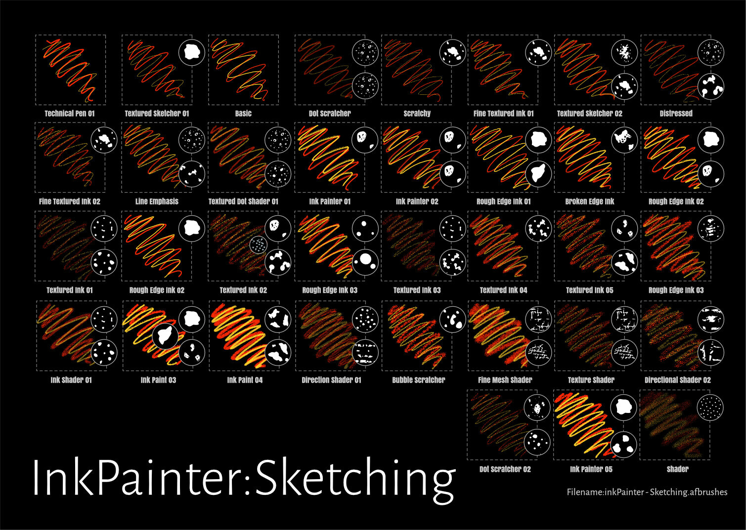 InkPainter Sketching Brushes