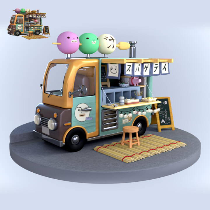 Dana Hickey 3d Truck Model Based On The 2d Concept Art By Pierre