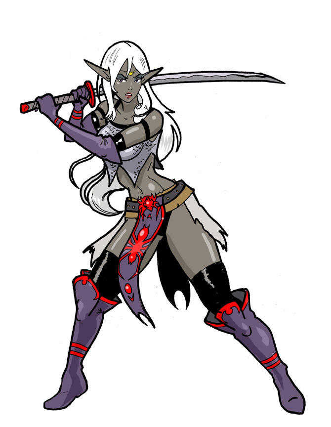 Female Drow Elf D&d 5e campaign out of the abyss spoilers. female drow elf
