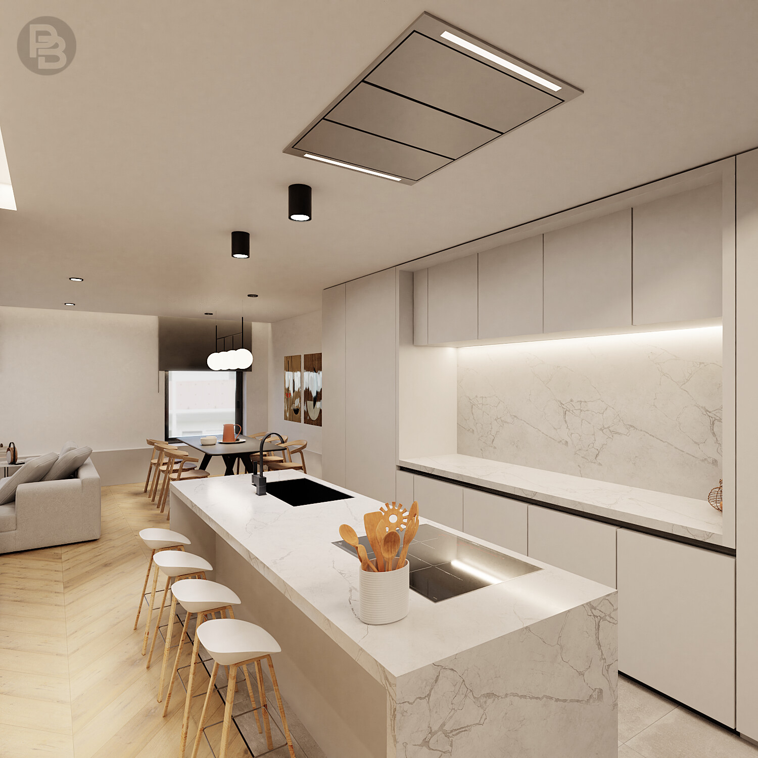 Livingroom + kitchen