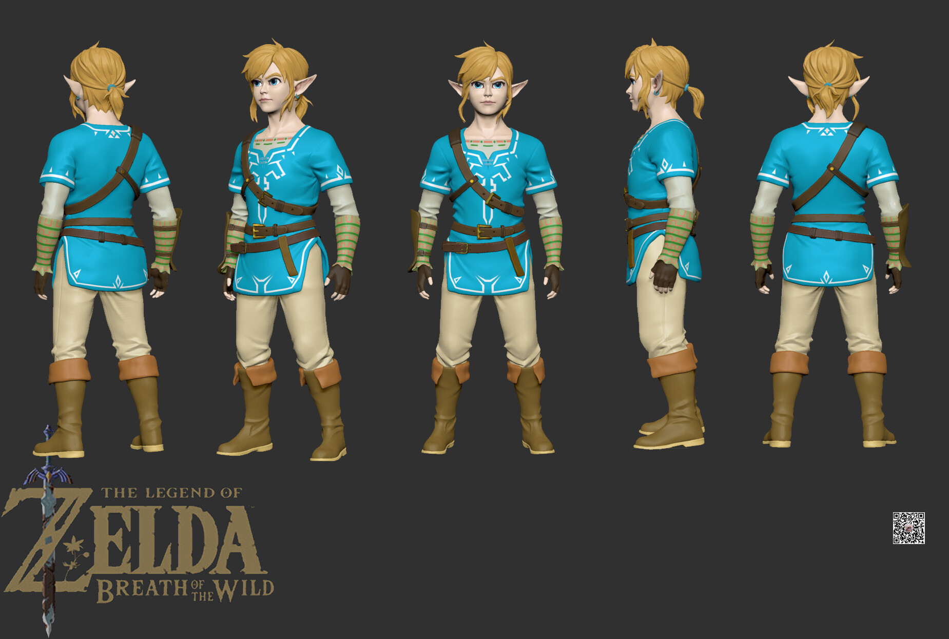 Edward· Leng - 塞尔达旷野之息 林克 模型The legend of zelda breath of the wild link ...