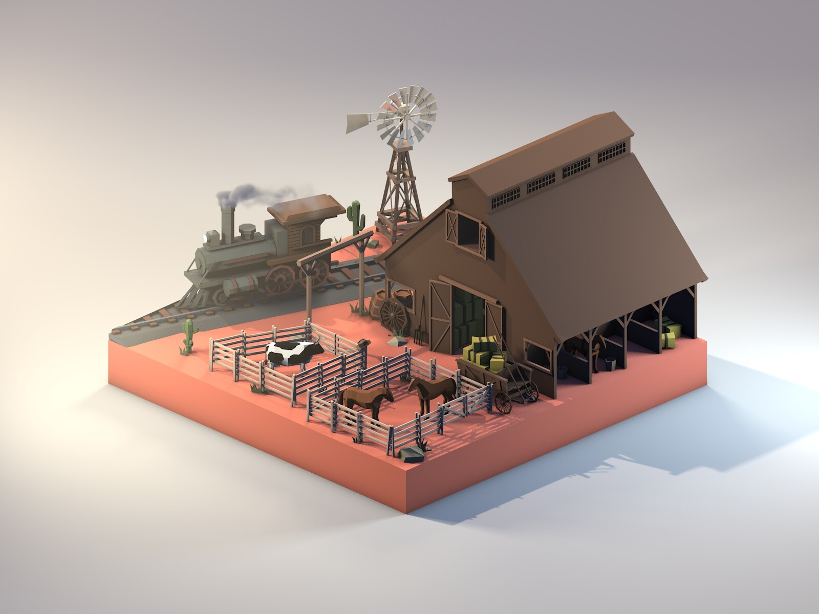 Хогвартс Low Poly