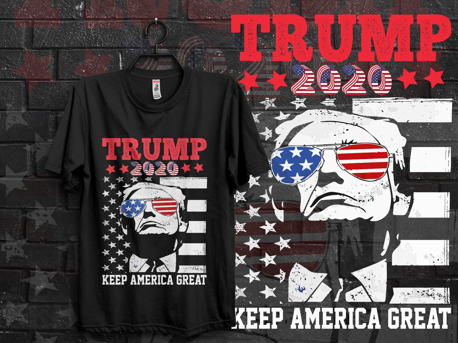 Tænke Spectacle Berygtet ArtStation - Donald Trump President 2020 T-Shirt Design for Sale
