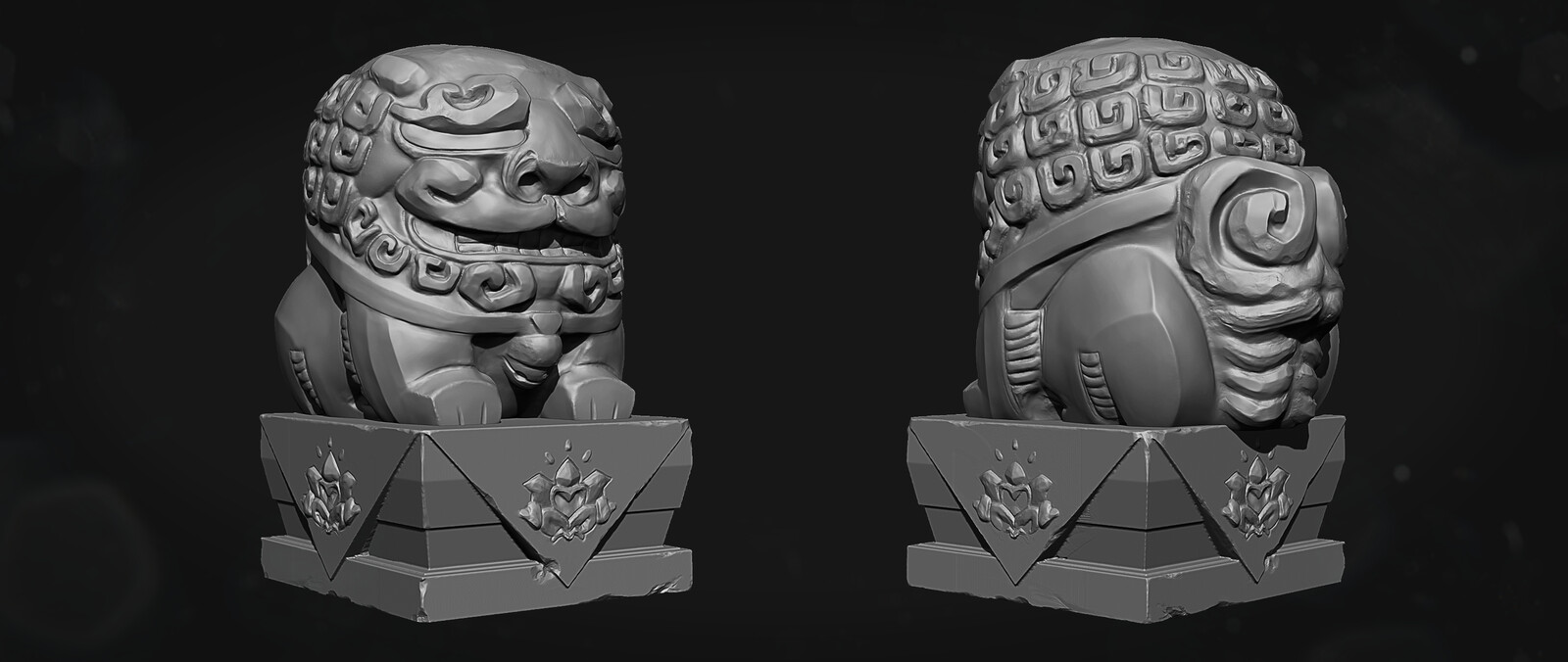 This one was also referenced from Zhelong Xu's work
https://www.artstation.com/artwork/oPJdw