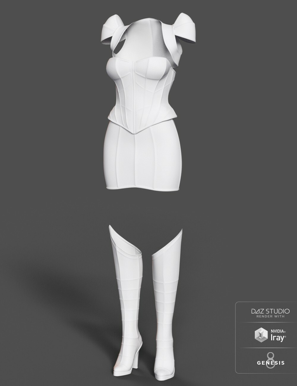 Daz Studio 3D Neon Dream Outfit for Genesis 8 Female(s) Model