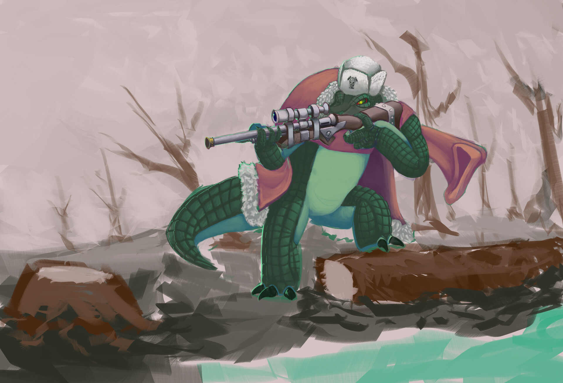 ArtStation [IKRPG] Quickfinger, Gatorman Widowmaker