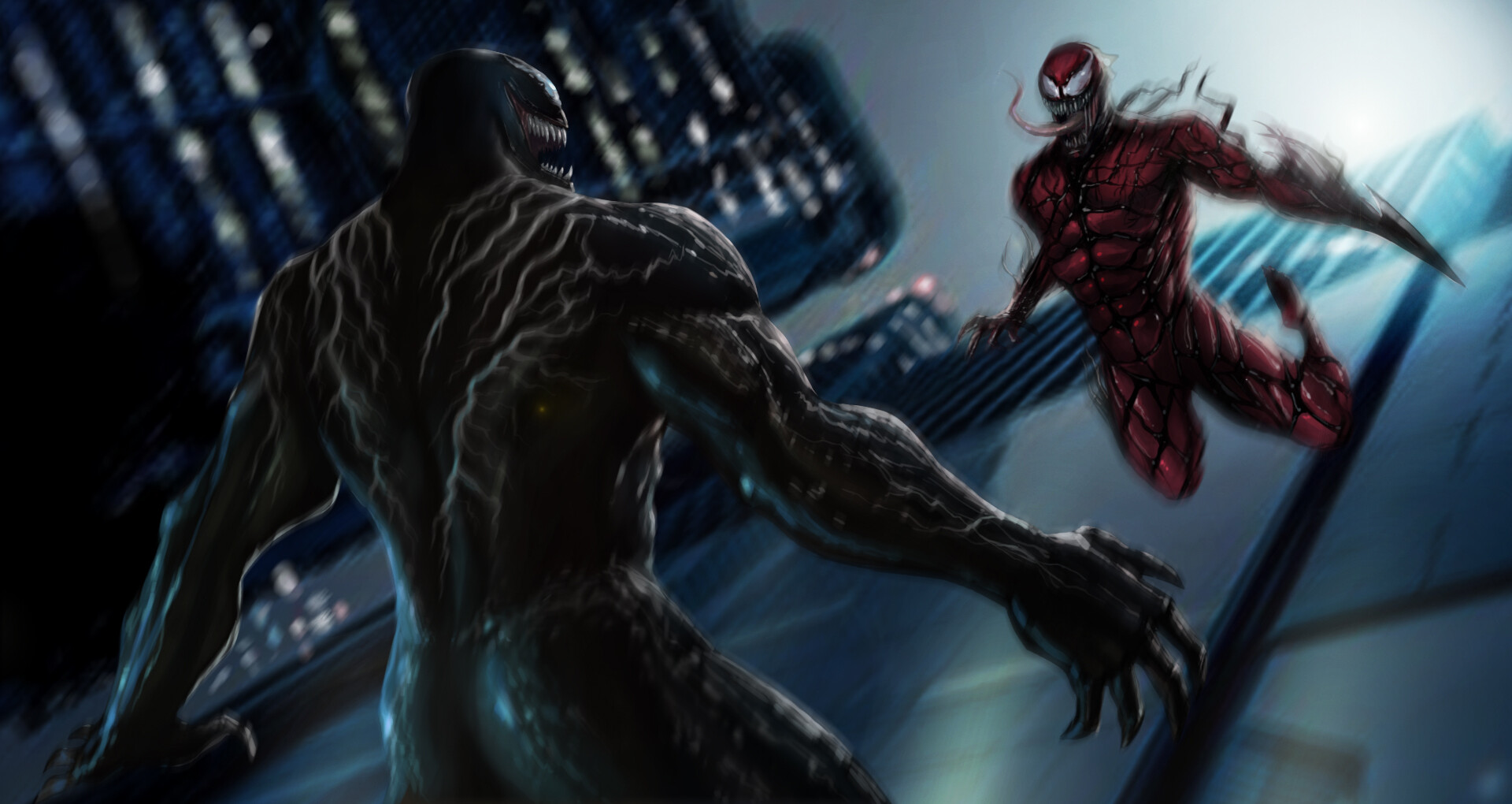 Suvam D Fellow - Venom vs Carnage concept art