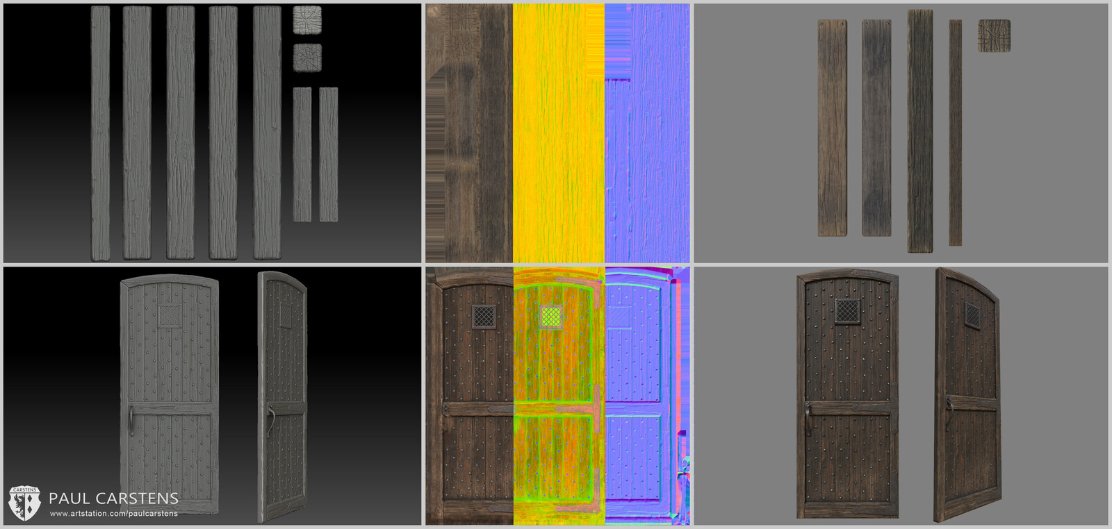 I wanted to experiment with a trimsheet that was tilable but also had "caps" that seamlessly ended some of the architectural elements.