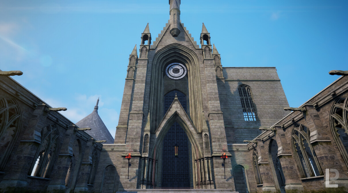Lewis Power Hogwarts Entrance Courtyard