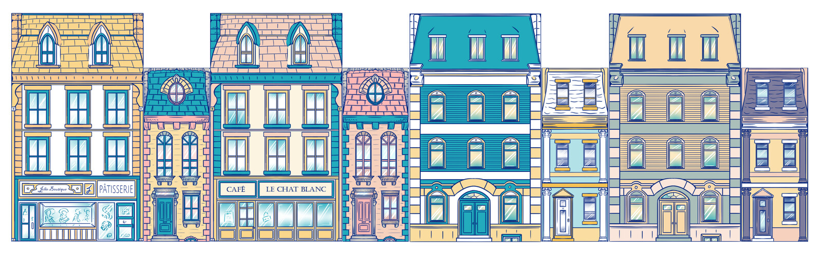 Variation of background buildings.