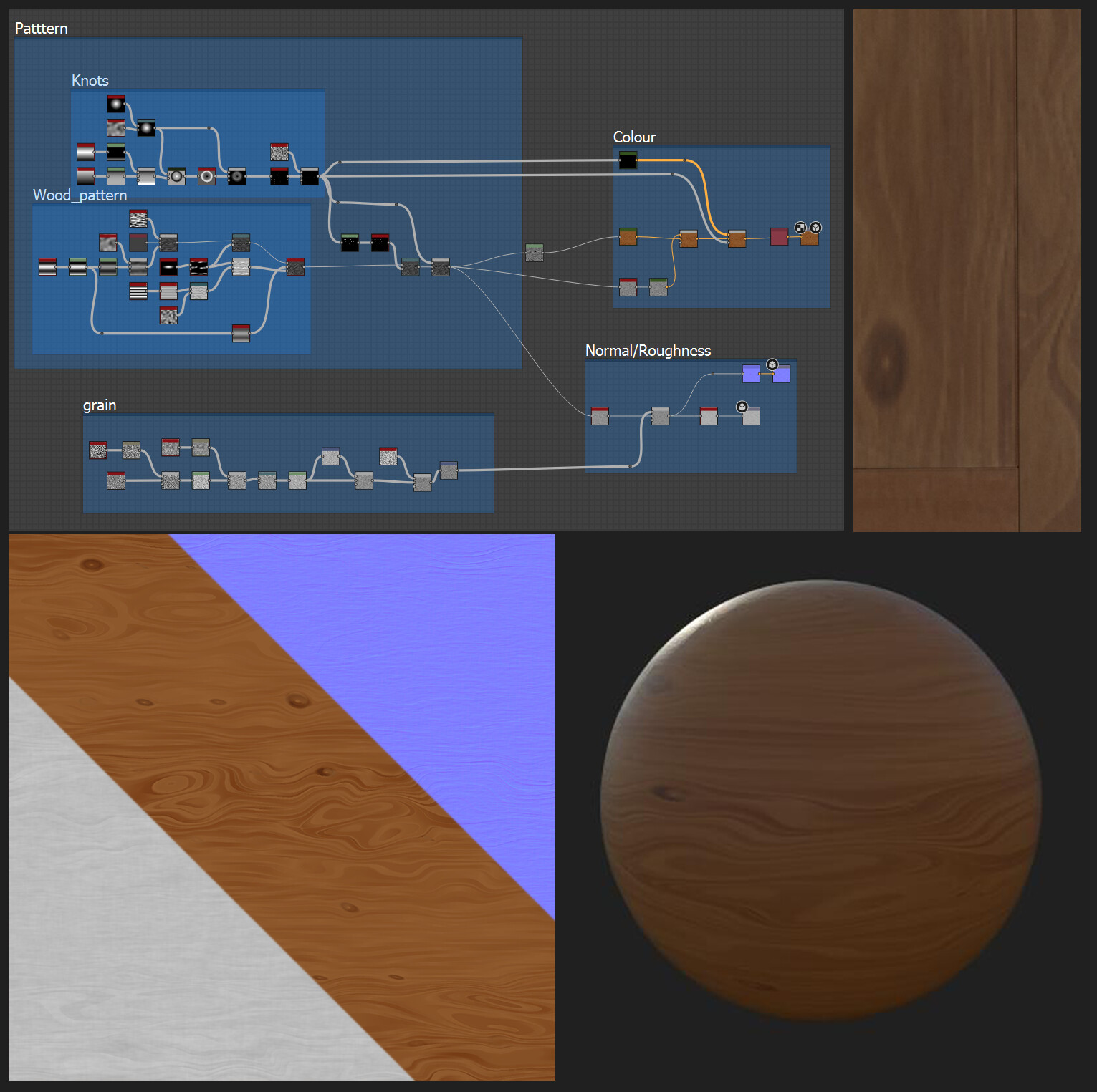 Creating the wood material in Substance Designer