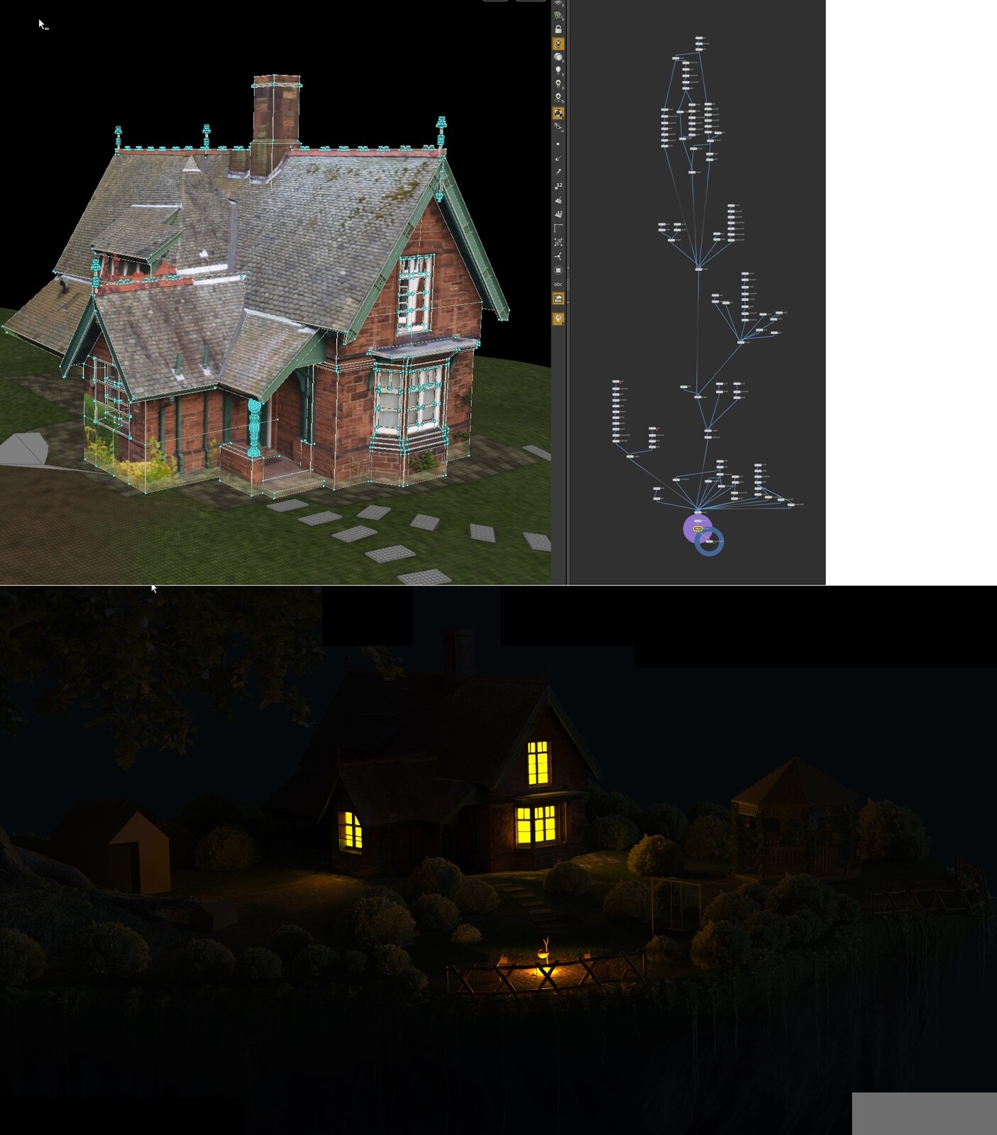 process of modeling the house 