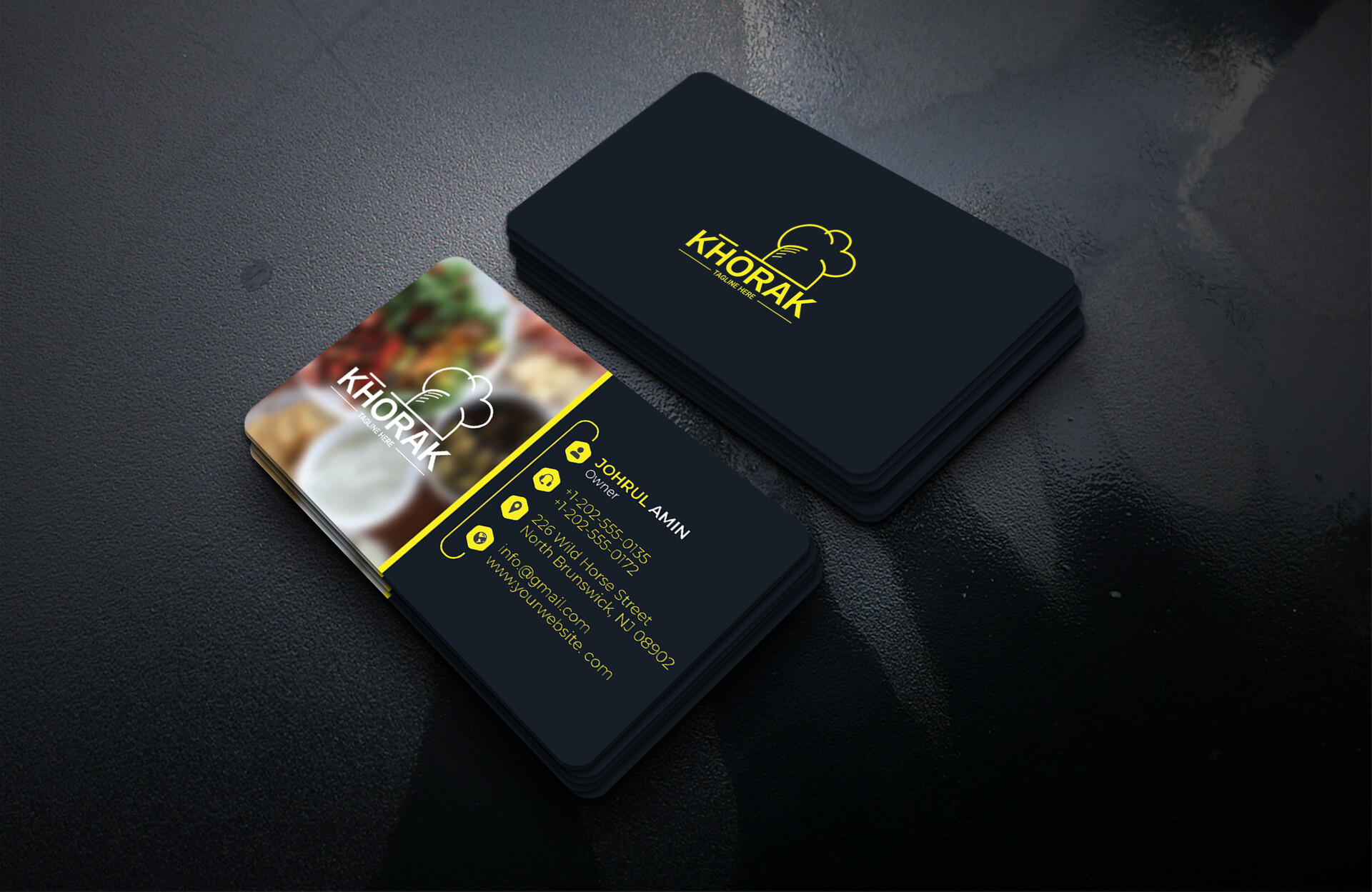 ArtStation - Food Restaurant Business Card Design