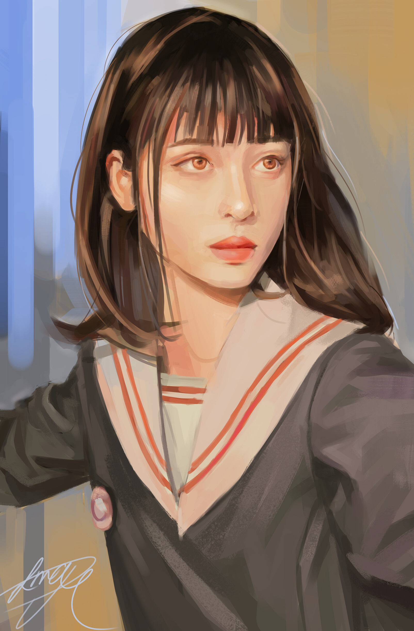 ArtStation - Portrait- Highschool girl