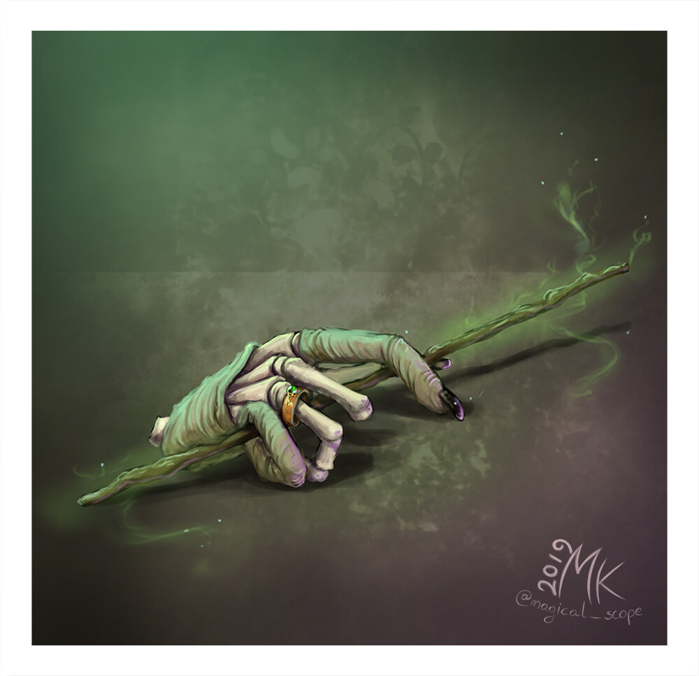 Necromancer's wand-hand
