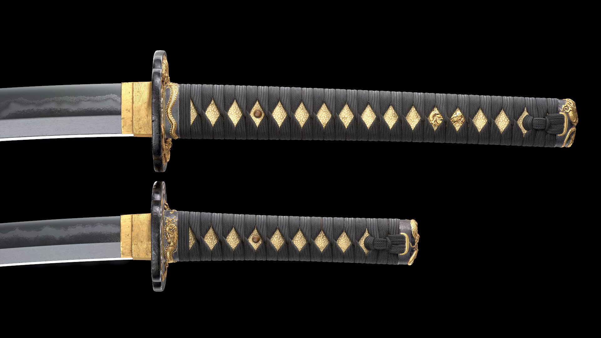 Katana Japanese Sword (White) Ver.2 - 3D Model by DaikLord