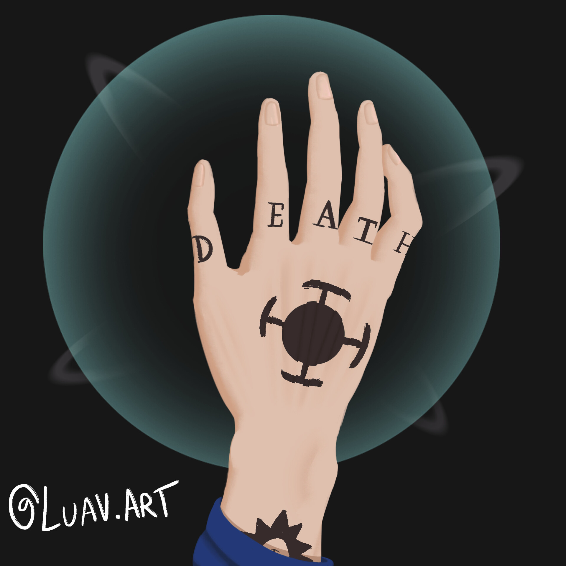 Trafalgar Law Hand Tattoos