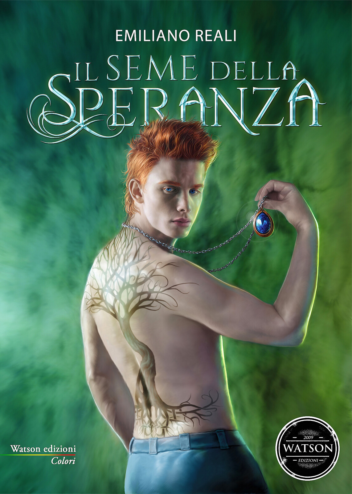 BOOK COVER  WITH LETTERING - IL SEME DELLA SPERANZA - (THE SEED OF HOPE) cover in digital painting - written by EMILIANO REALI - published by WATSON EDIZIONI - 2020