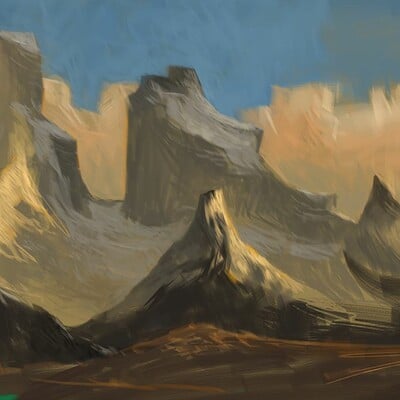 Darren yeow sketch mountains