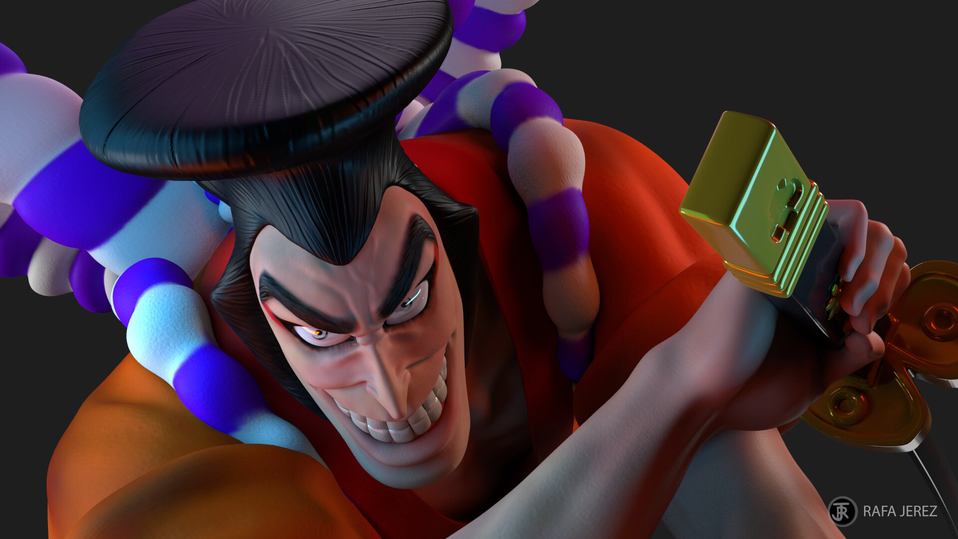 Artstation Oden Kozuki Wano S Legendary Shogun One Piece Rafa Jerez