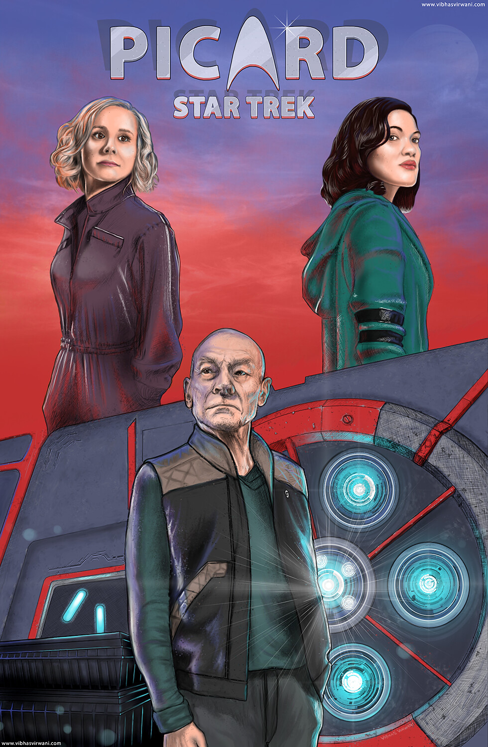 Art of Vibhas Star Trek : Picard poster (With Timelapse)