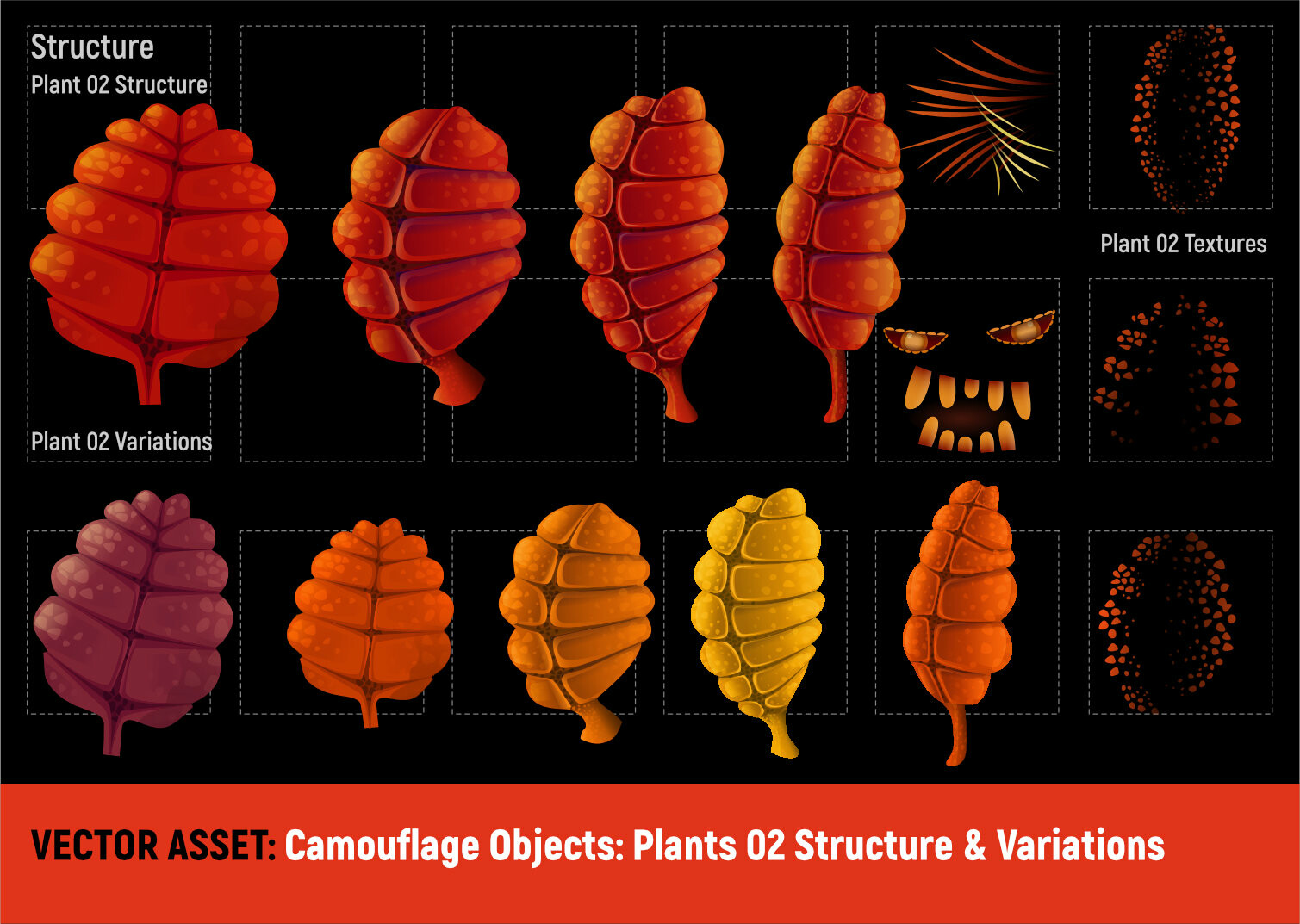 Vector Assets
Camouflage I Objects: Plants Structure &amp; Variations