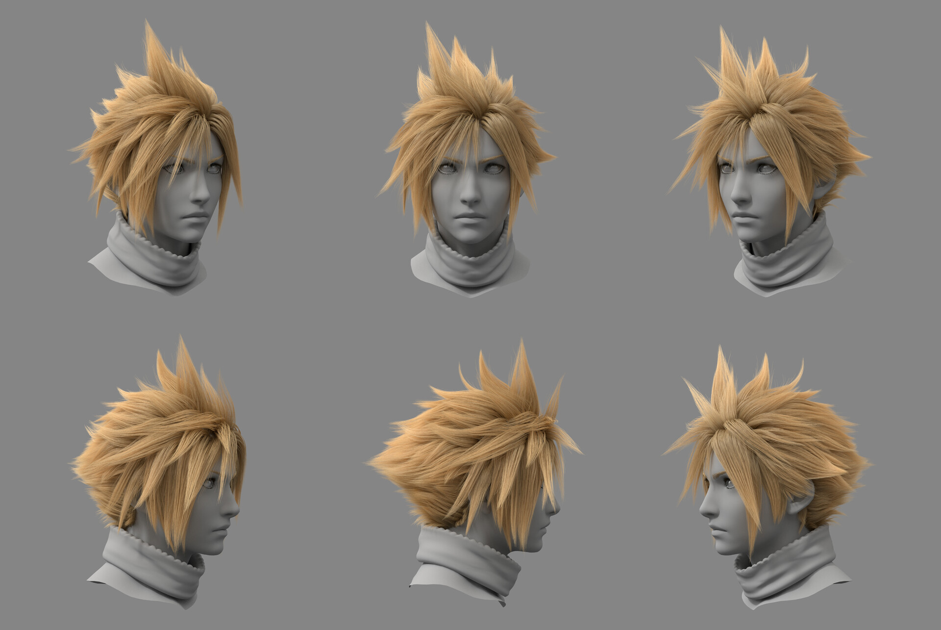 ArtStation - Hairstyle Cloud FVII Remake fan-art