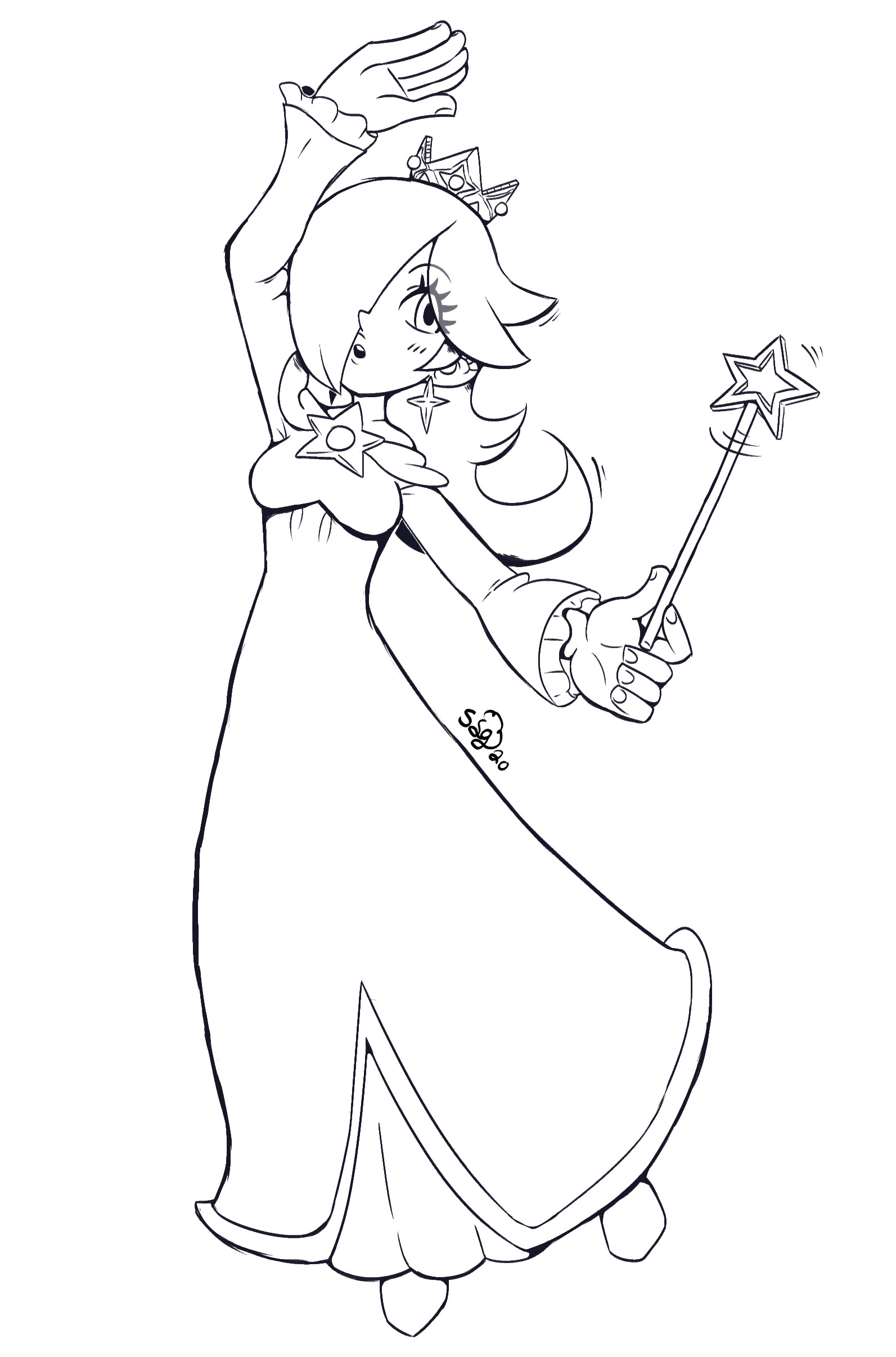 princess rosalina coloring pages