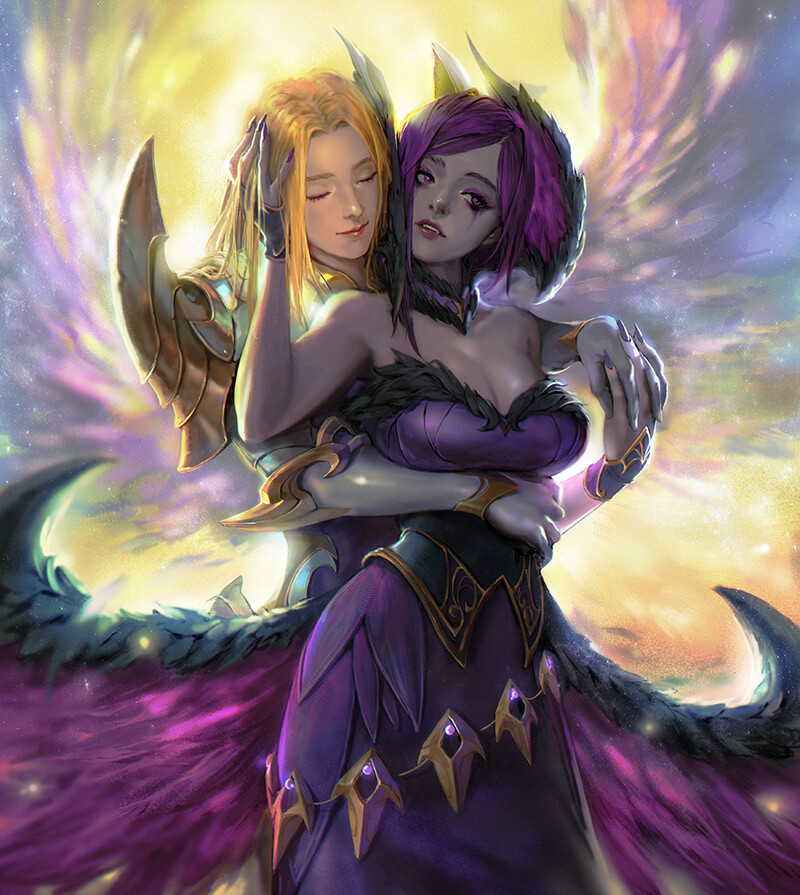 лига легенд моргана и кейл. моргана и кейл юри лол. кейл праведница. кейл и моргана. фф кейл и кайла.