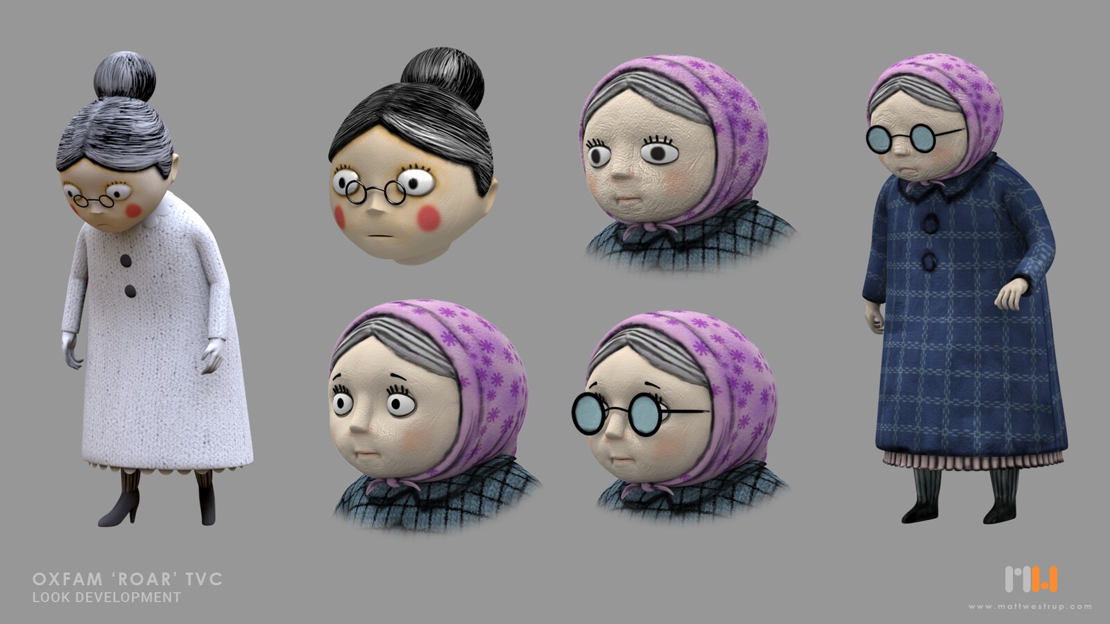 Role: 'Old Lady' Look development.