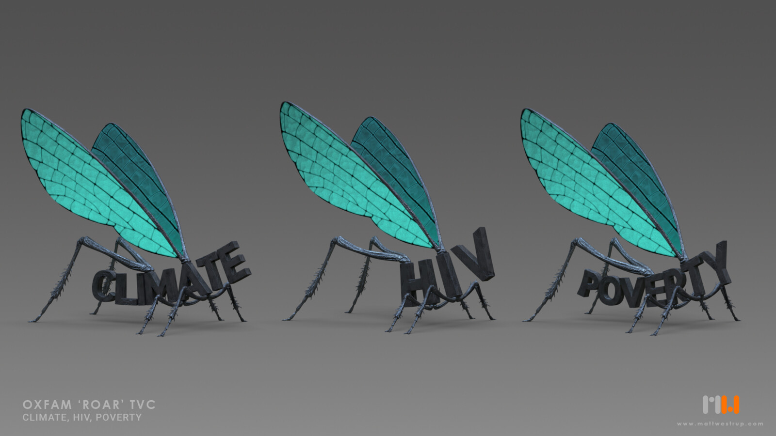 Role: 'Climate' 'HIV' 'Poverty' modelling and texturing.