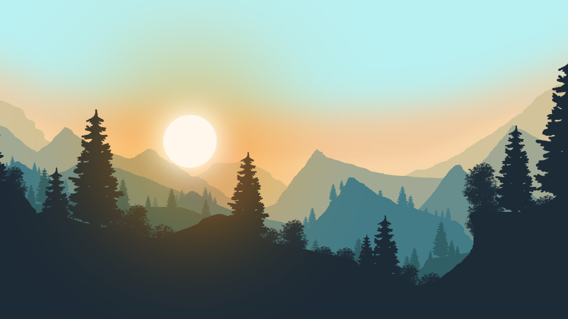 ArtStation - Sunset Flat Landscape