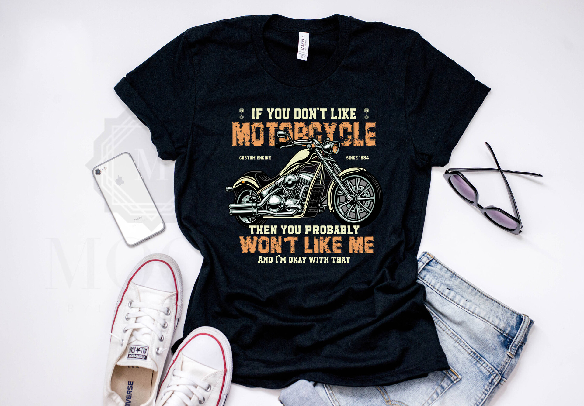 ArtStation - Motorcycle T-shirt Design With Color Variant