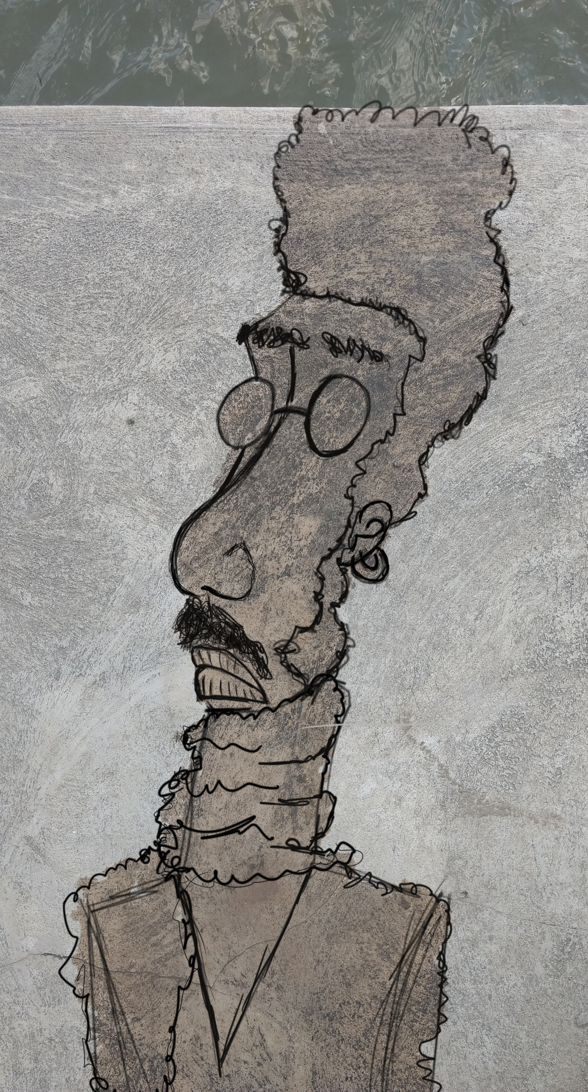 Mr.Olujimi Omi - Drawing on a puddle