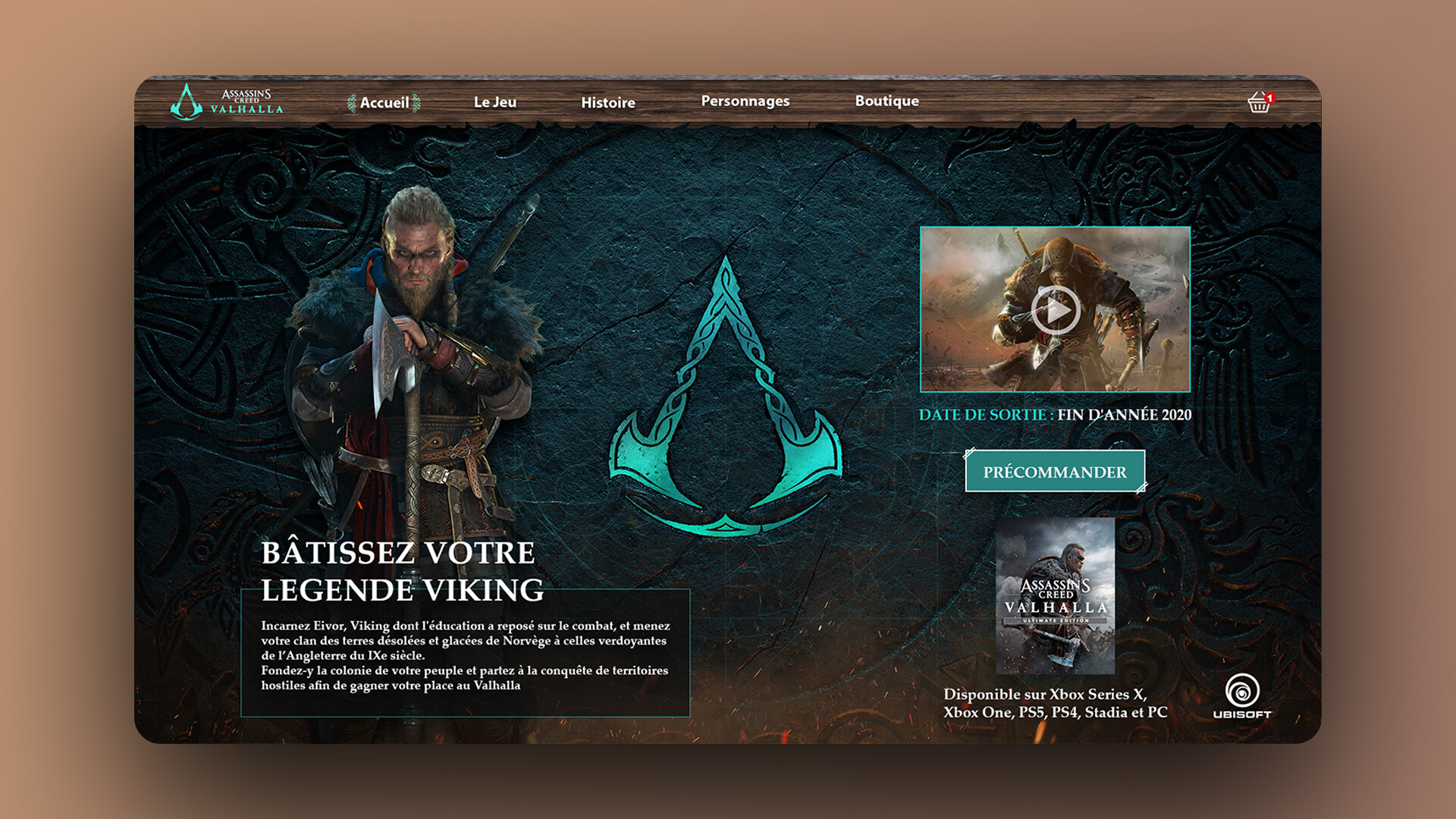 Artstation Assassin S Creed Valhalla Website Redesign Nizar Chikhaoui