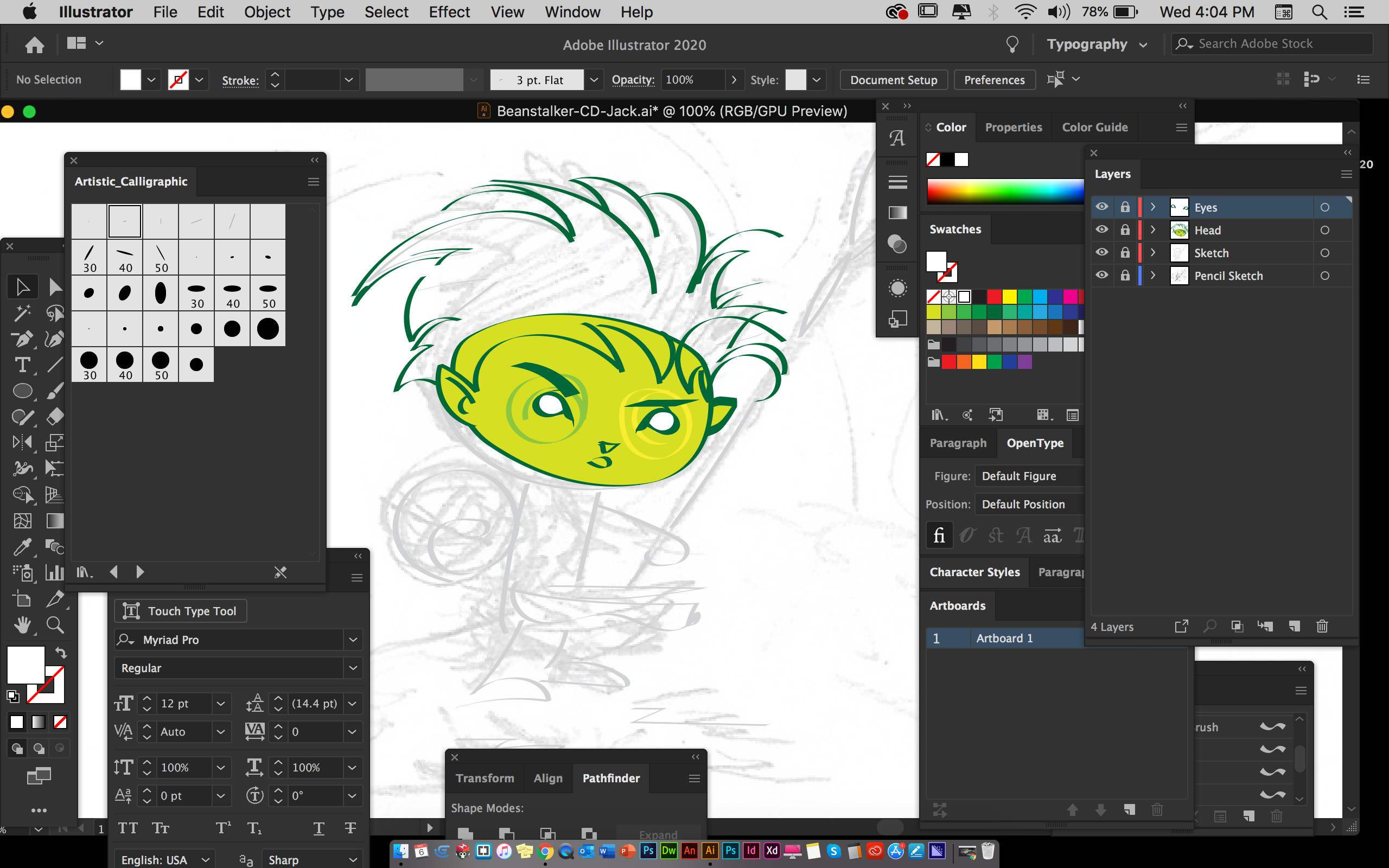 Refining the character.... Green, nah.