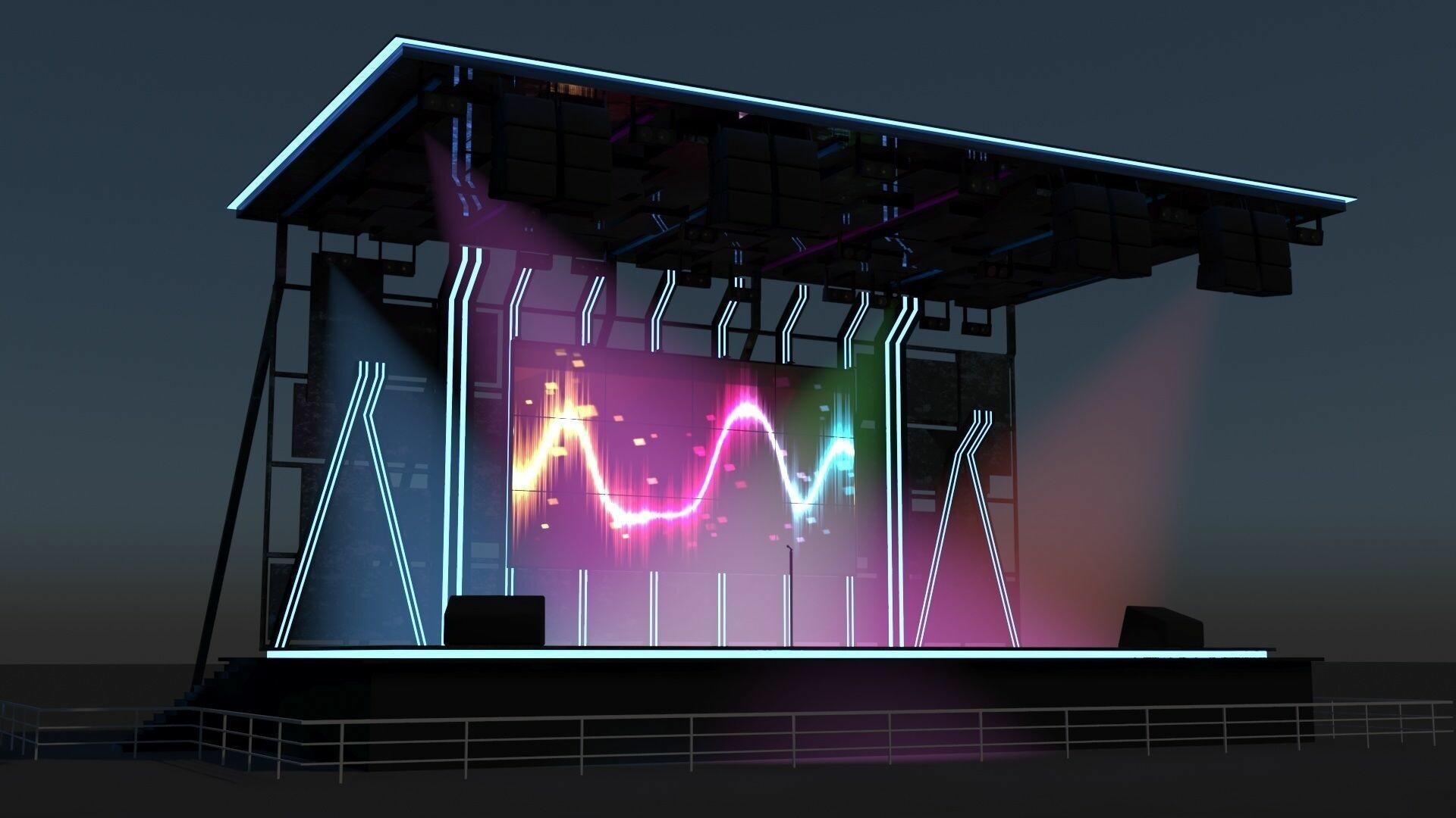 Low area. Модель Concert Stage. Концертная сцена 3d модель. Show Stage 3d модель.