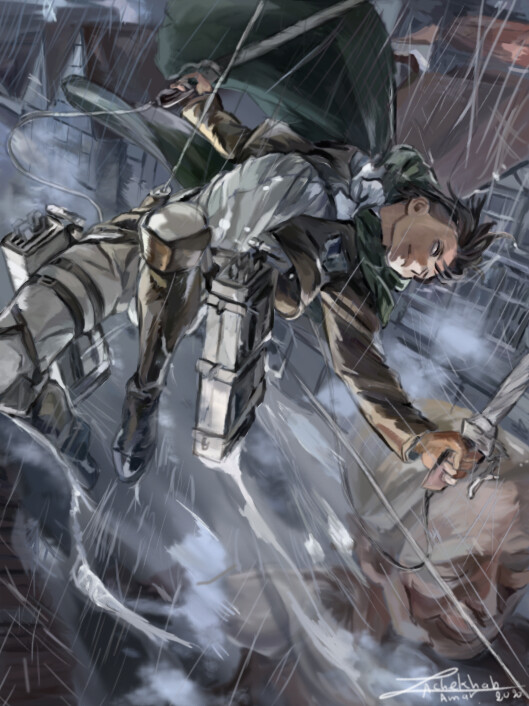 Artstation Levi Attack On Titan Lachekhab Amar Share the best gifs now >>>. levi attack on titan lachekhab amar