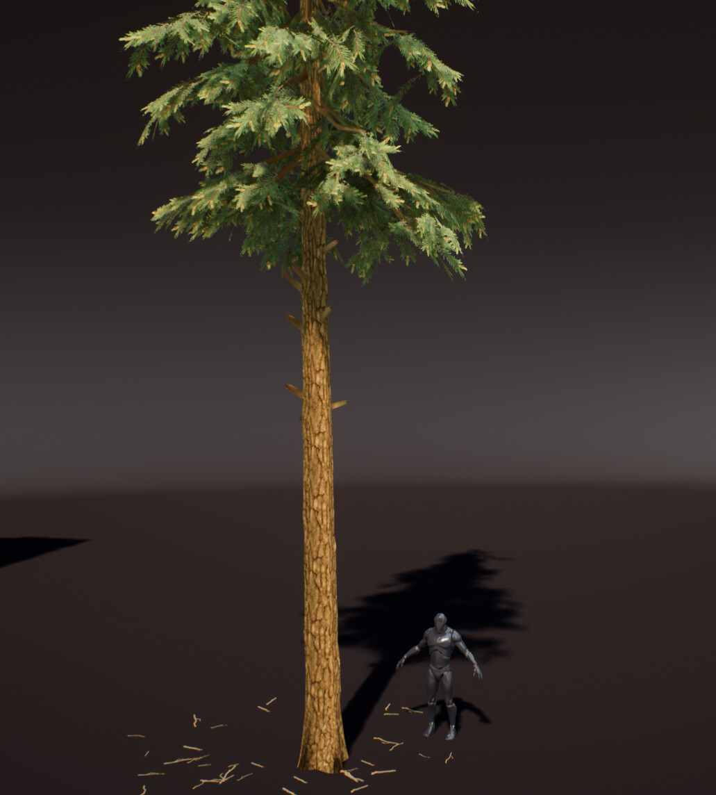 Preview on a tree mesh.