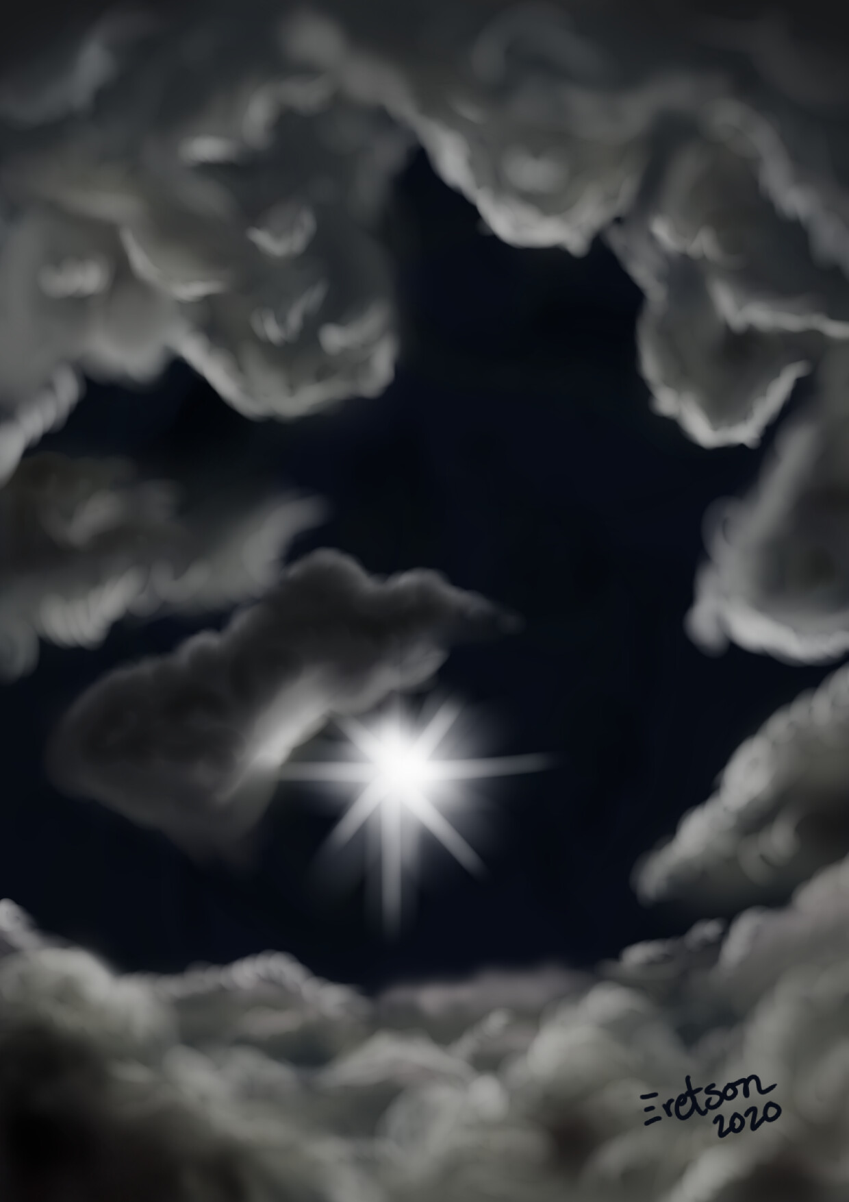 Artstation Night Clouds Study Song W Eretson