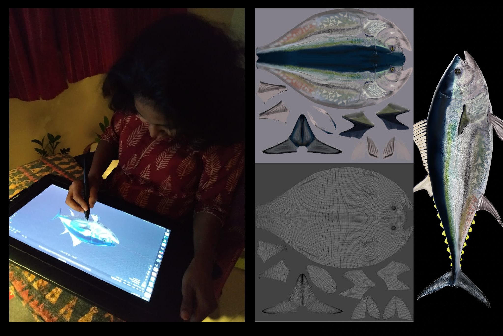 Cloudia textuing the Tuna