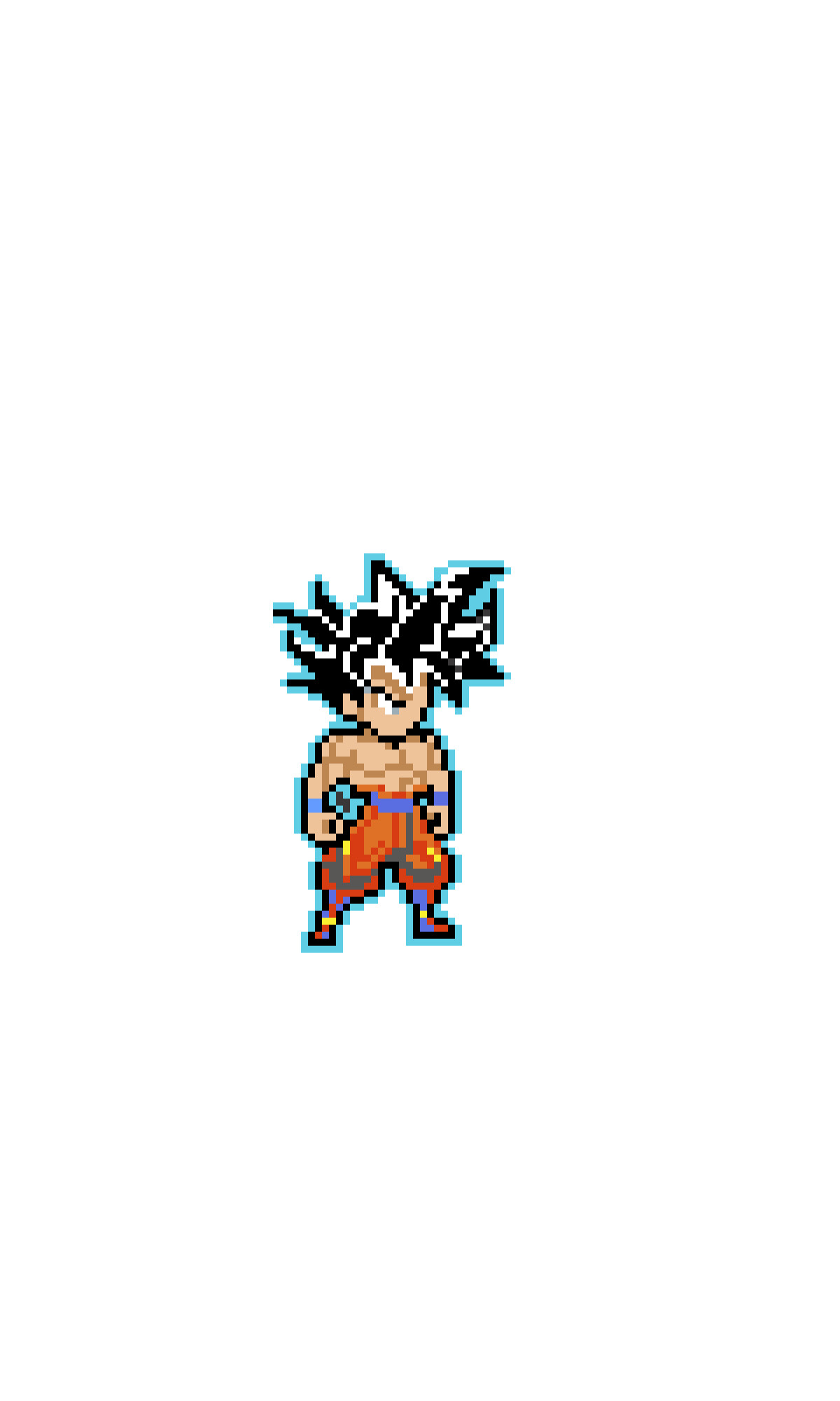 ArtStation - Goku Ultra Instinct Pixel Art
