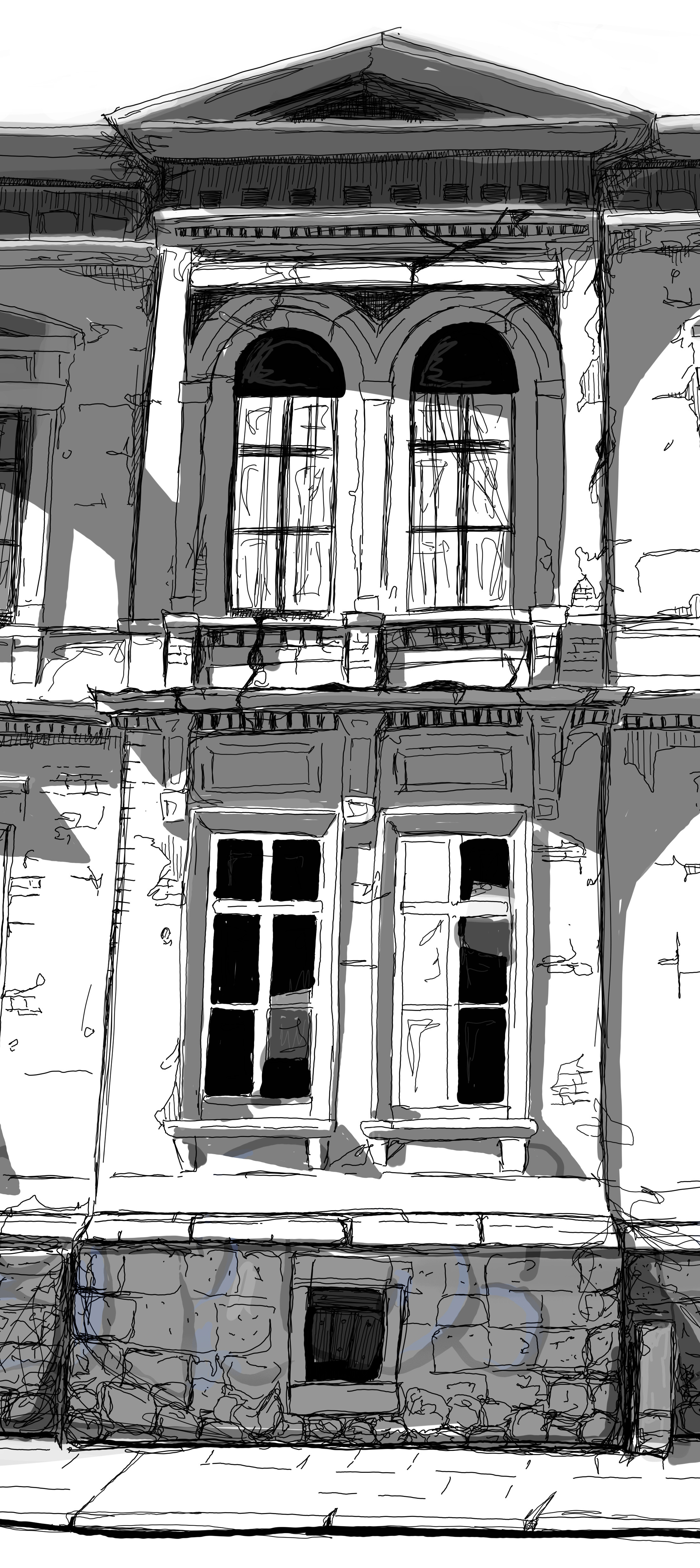 final texture drawing, close up
